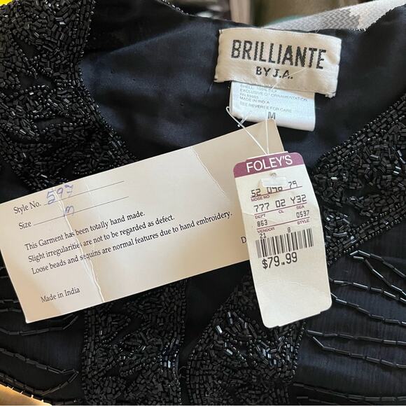 Vintage Brilliante by J.A. Silk Beaded Jacket Deadstock Size Medium - Picture 2 of 7